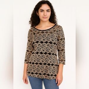 Vintage Deb 90's Y2k Womens Sheer‎ Whimsigoth Old Money Top Size Medium